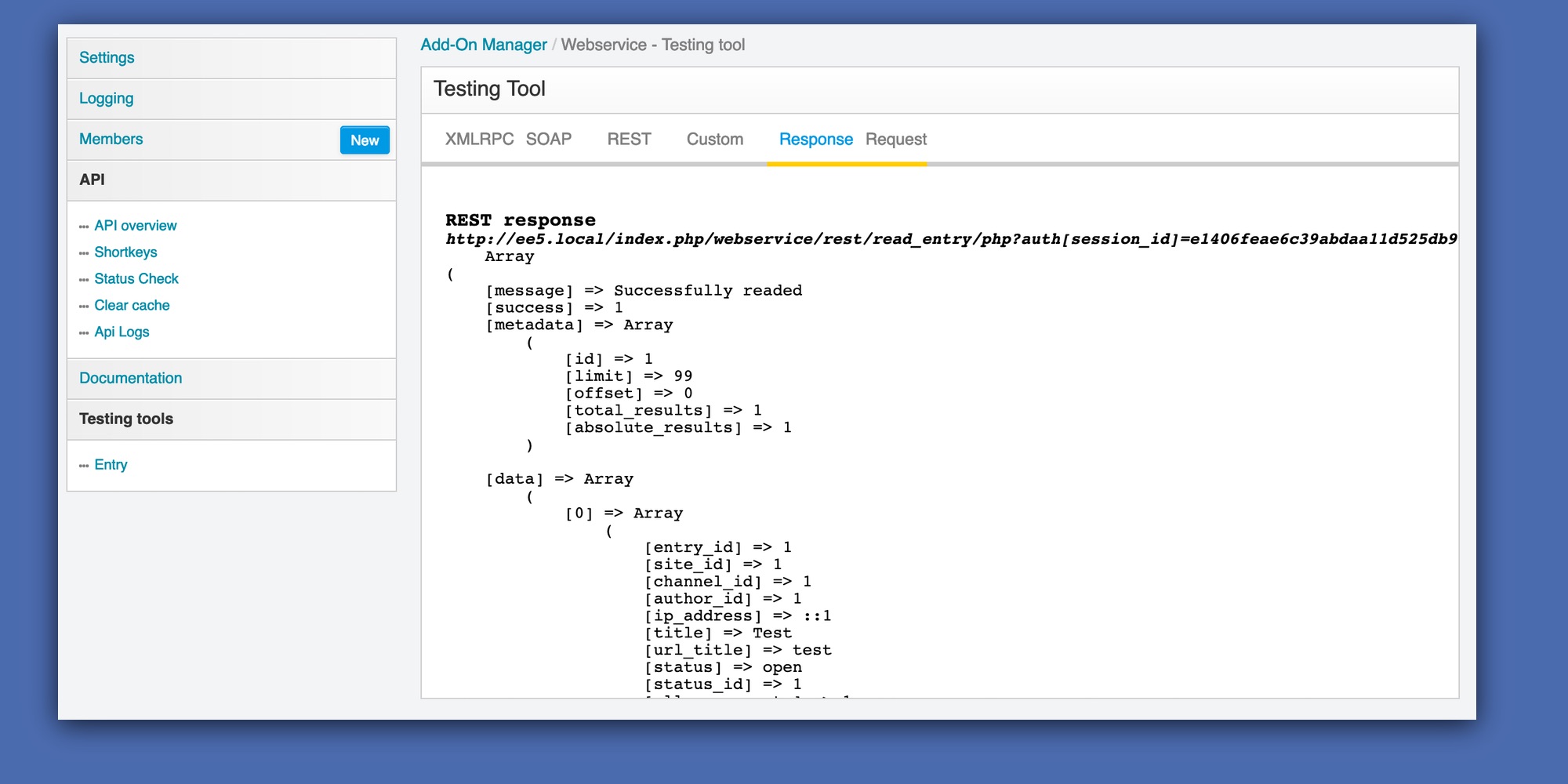 Testing tool